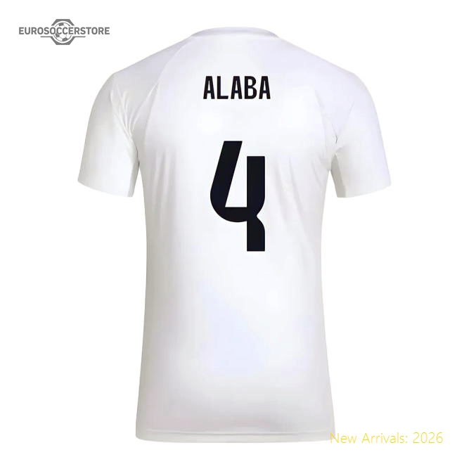 Excellent 2025-2026 Real Madrid Seasonal Graphic Tee (white) (alaba 4)