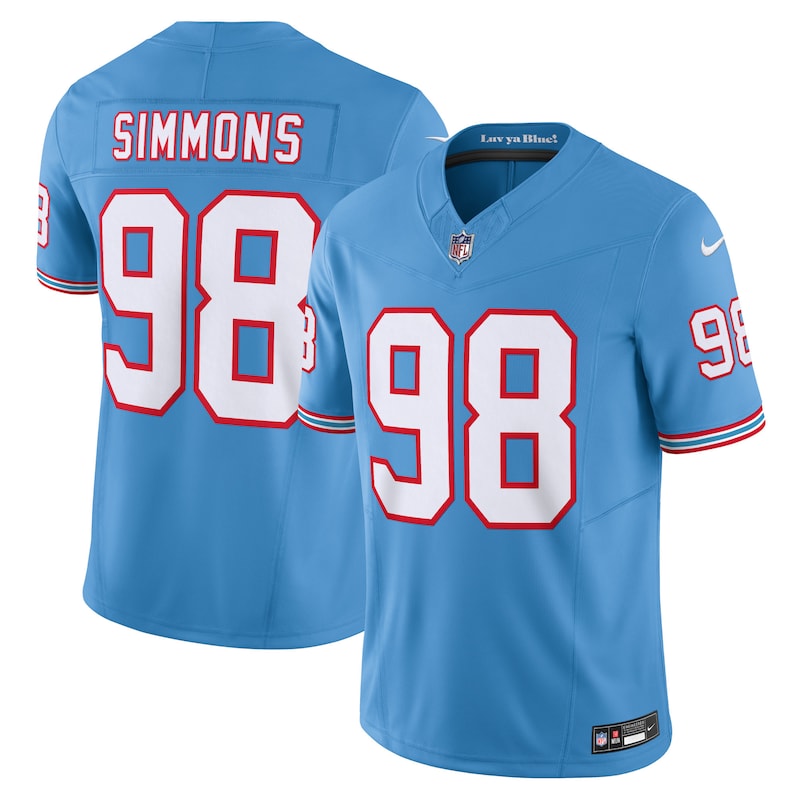 None Jeffery Simmons Record-Breaker TEN Titans Authentic Jersey