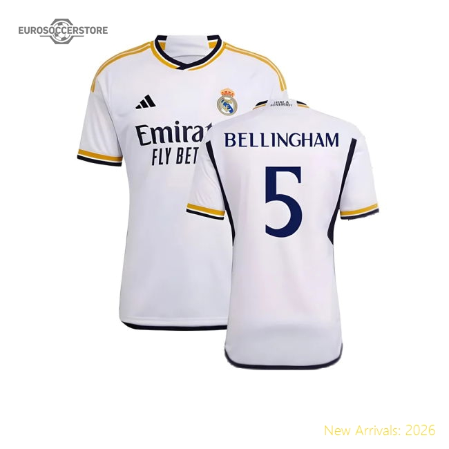 Performance 2023-2024 Real Madrid Home Shirt (Bellingham 5)