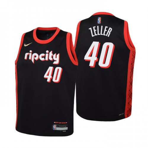 Black POR Trail Blazers #40 Nike Breathable Jersey Game Day Wear