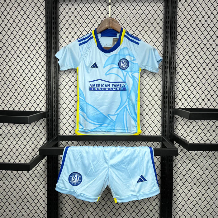 Quick Dry Kids Atlanta United 2425 Away Kit ShirtShorts
