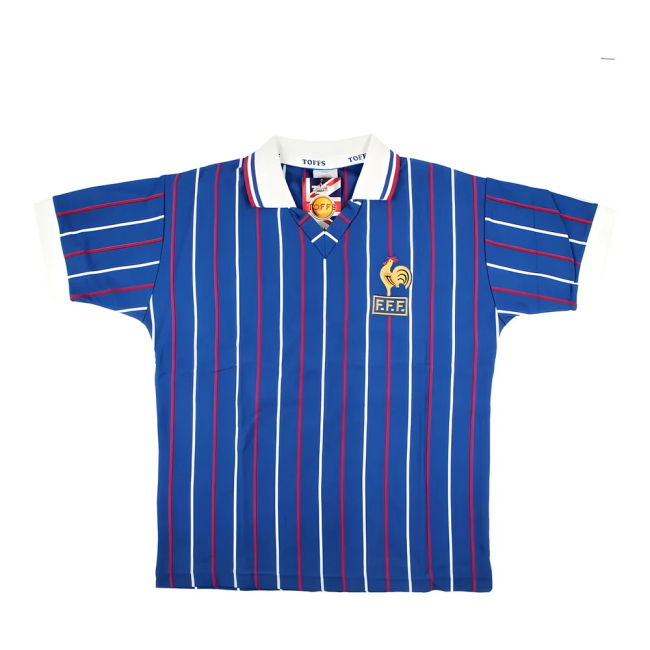 Authentic Replica France Home Fan Jersey for Adults (Retro 1980) (1)