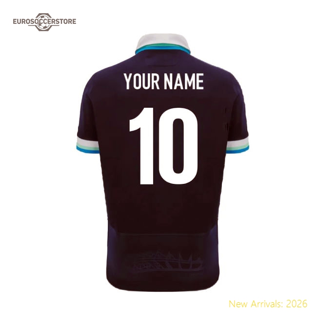 2024-2025 Scotland Rugby Home SS Cotton Shirt (Kids) (Your Name)