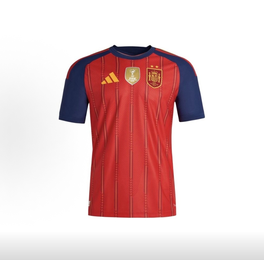 2026 World Cup Champions Spain Home Authentic Player Version 2-Star Quick Dry Slim Striped Men Soccer Jersey Spain Climacool  Men Women Youth