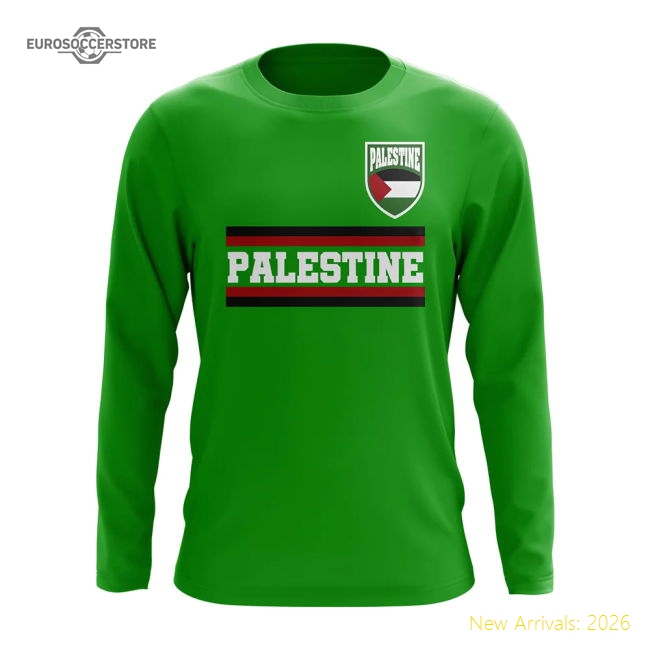 Palestine Core Football Country Long Sleeve T-shirt (green)