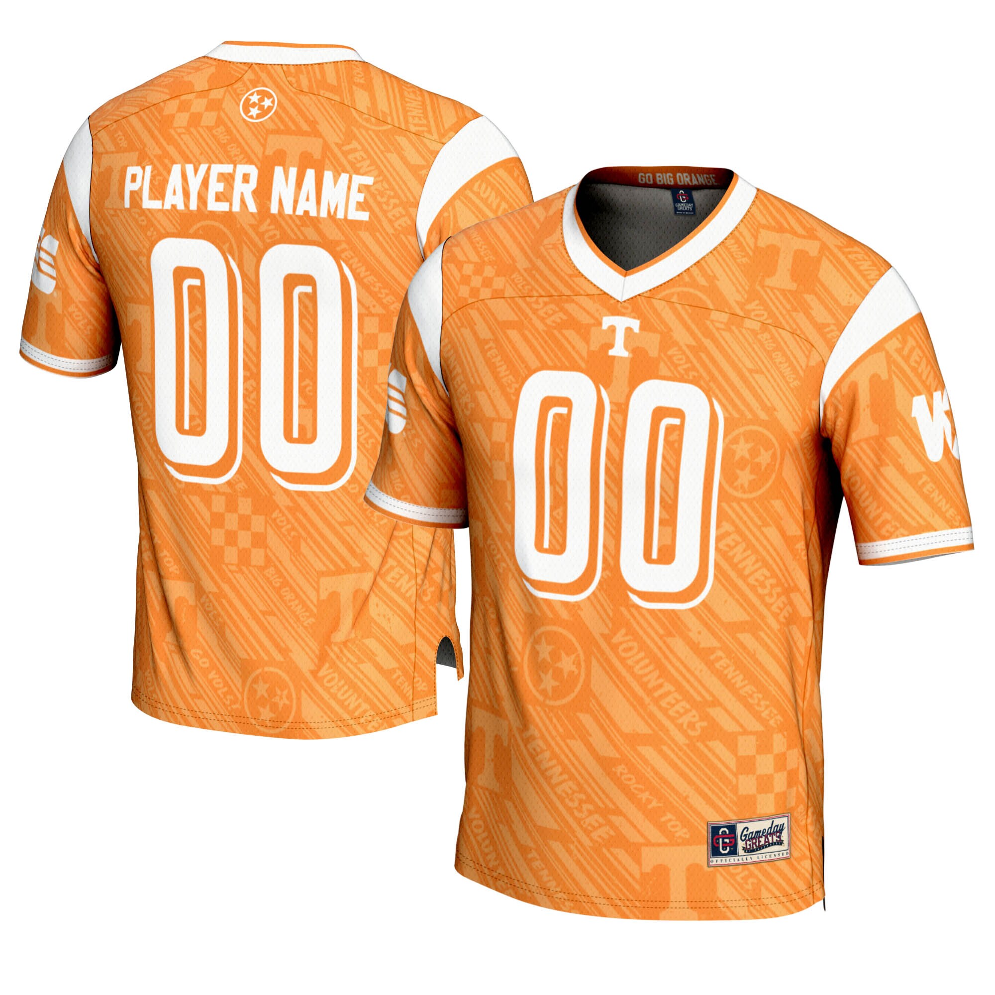 [DDG] Tennessee Volunteers GameDay Greats Highlight Print NIL Pick-A-Player Football Jersey - Tennessee Orange