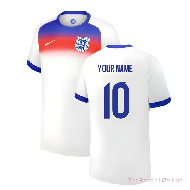 2025 England Womens Team Home Shirt (Unisex) (Your Name)