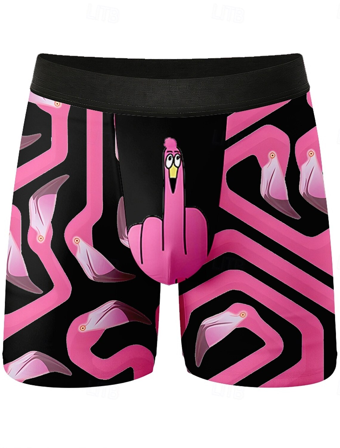 Men's Rooster Chick Funny Slang Stretchy Boxer Briefs Swimming Trunks