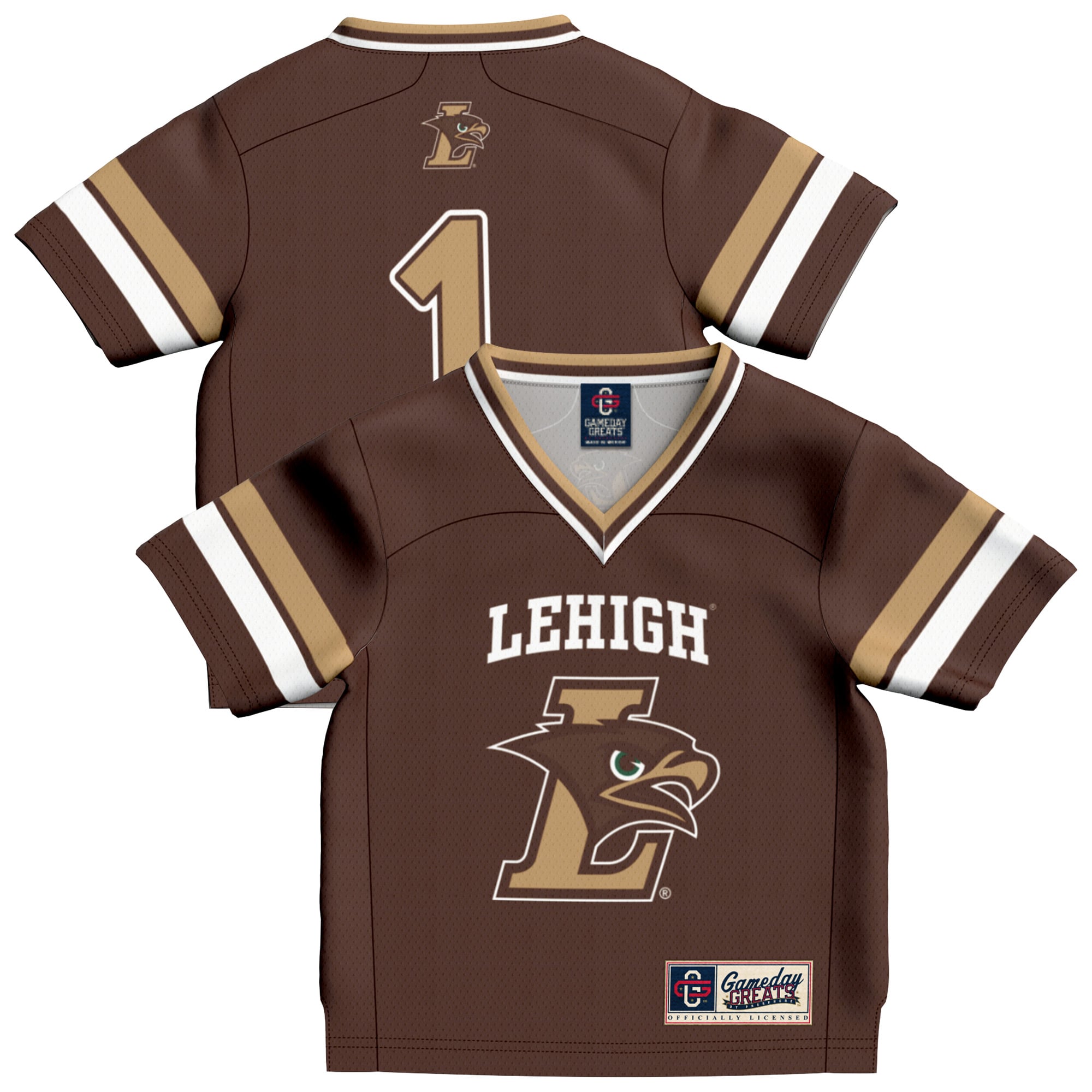 Infant #1 Brown Lehigh Mountain Hawks Collegiate Football Fashion Jersey