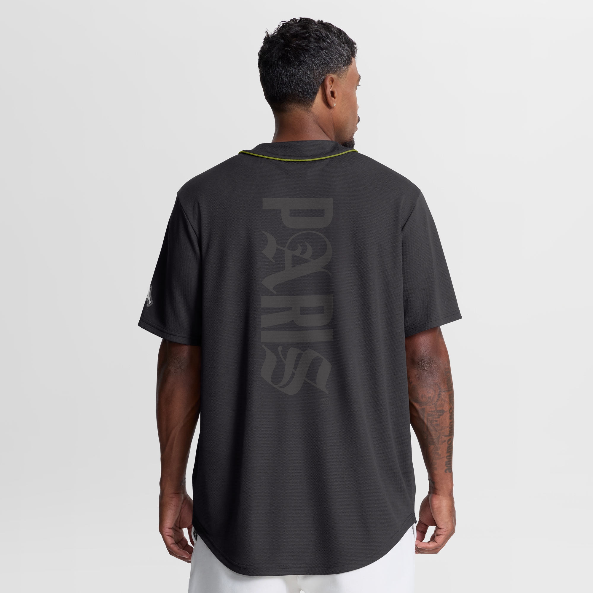 [LK] Paris Saint-Germain Oversized Baseball Jersey - Charcoal