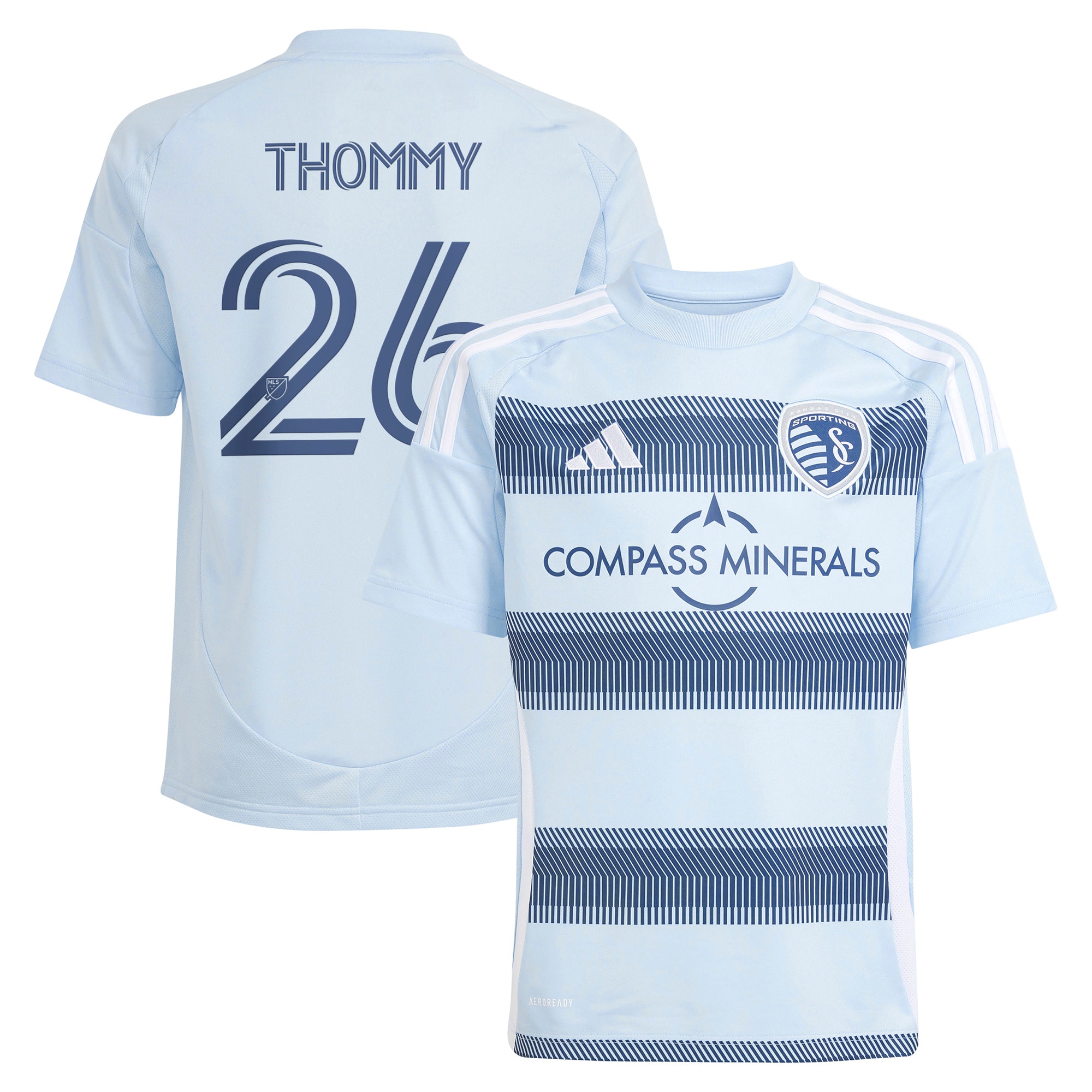[SJH] Erik Thommy Sporting Kansas City Youth 2025 One KC Replica Player Jersey - Light Blue