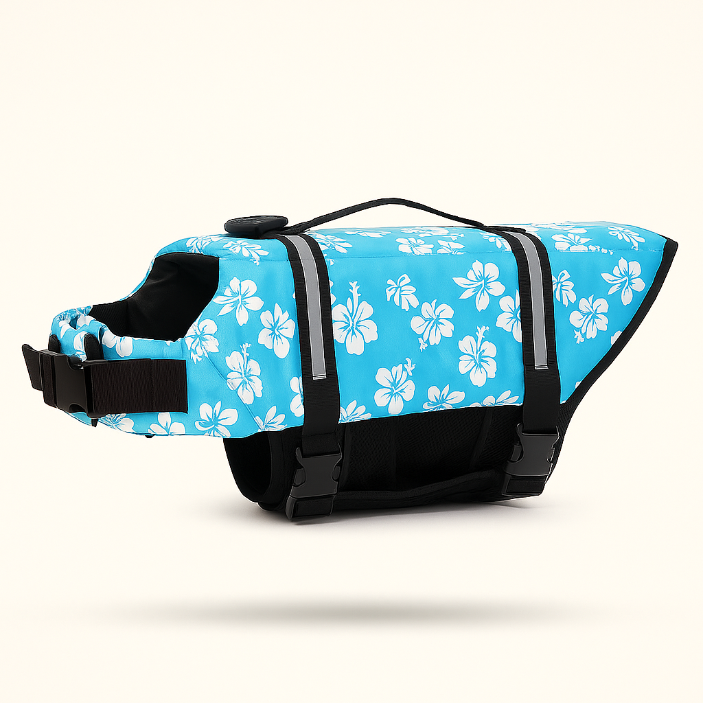 Frenchie Life Jacket – Lightweight Reflective Adjustable Swim Vest