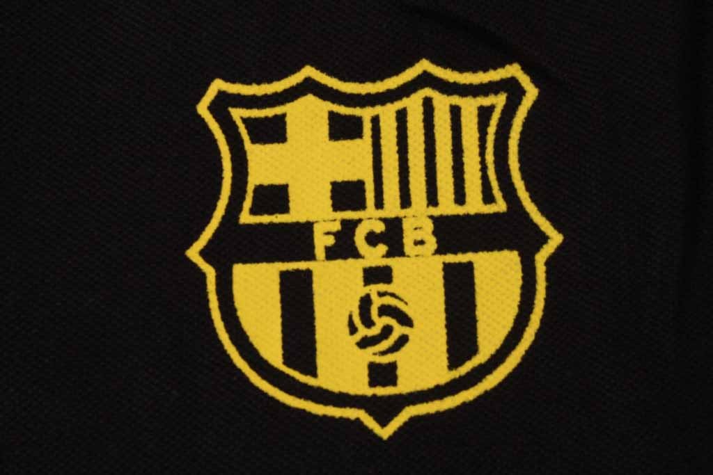 Professional Grade Barca 2014 BARCELONA BLACK SHORT SLEEVE POLO