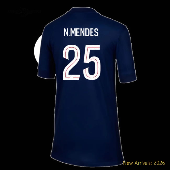 Paris Saint-Germain 2024-25 Home Fan Version For Kids (N.Mendes Match