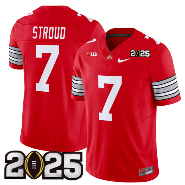 Men's OSU Buckeyes Red 2025 replica None #7 performance Jersey