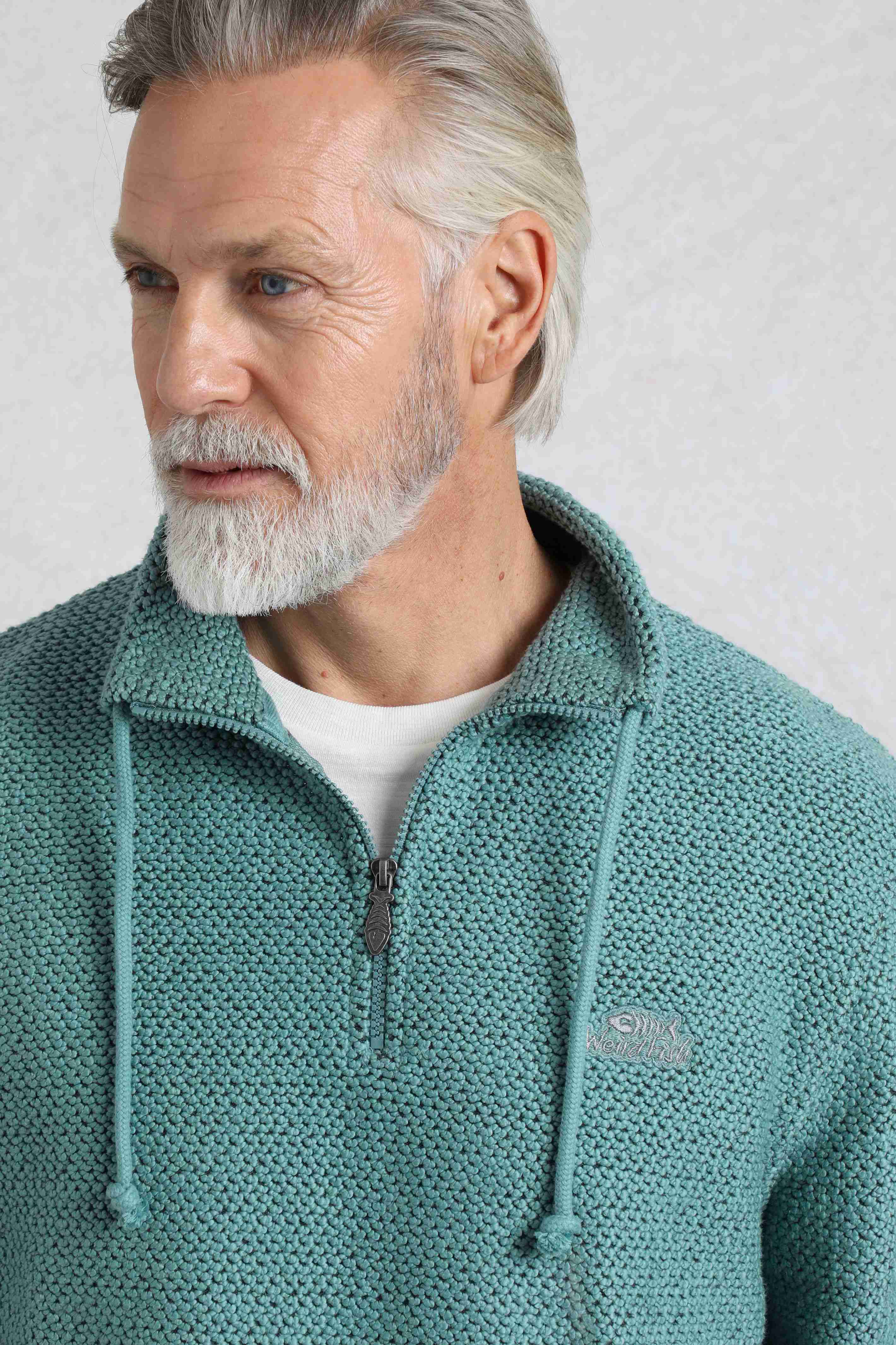 Cruiser 1/4 Zip Macaroni Sweatshirt Mineral Blue