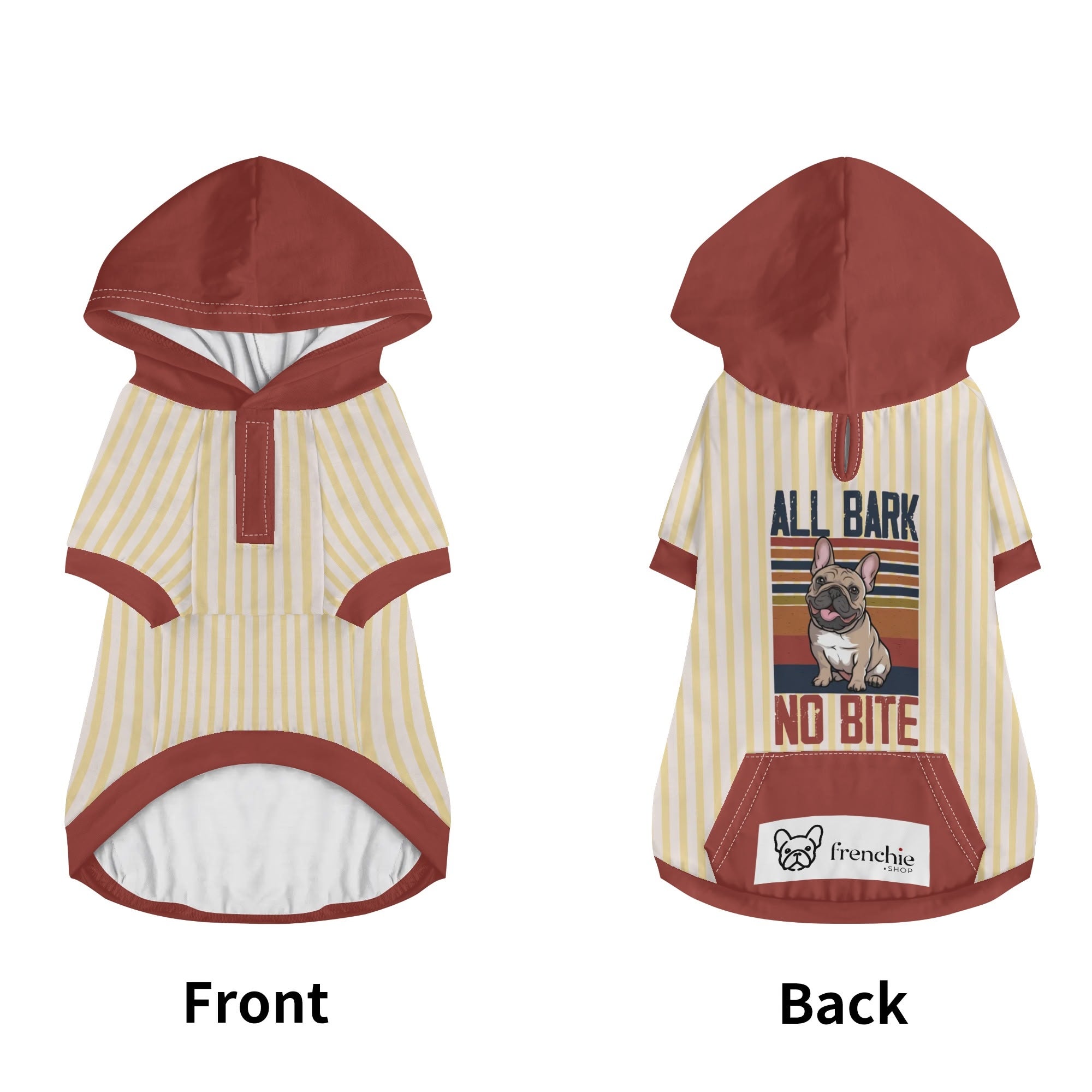 All bark No bite - Hoodies for French Bulldog | Frenchie Shop Original