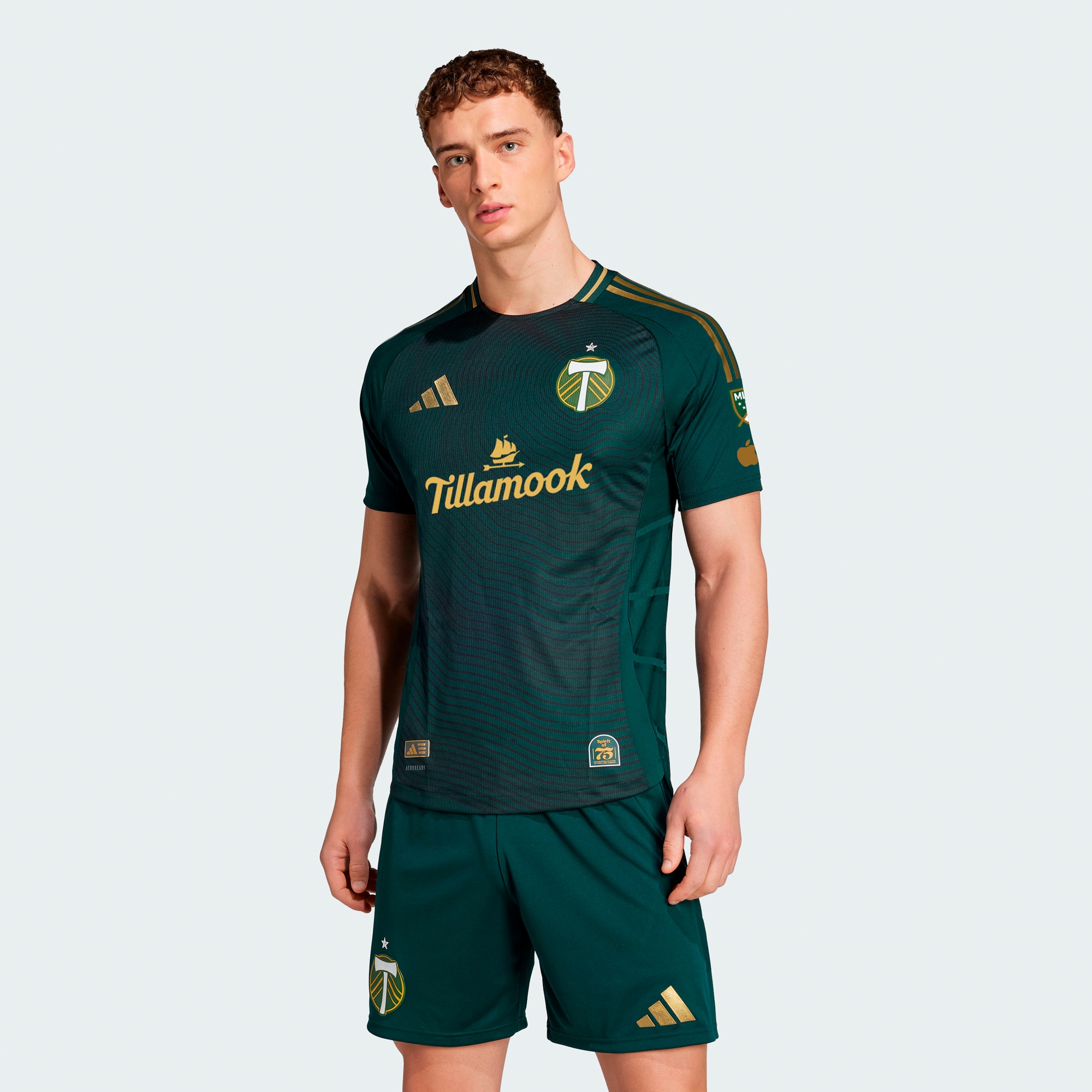 [JED] Youth Portland Timbers 2025 Forever Green & Gold Authentic Jersey - Green
