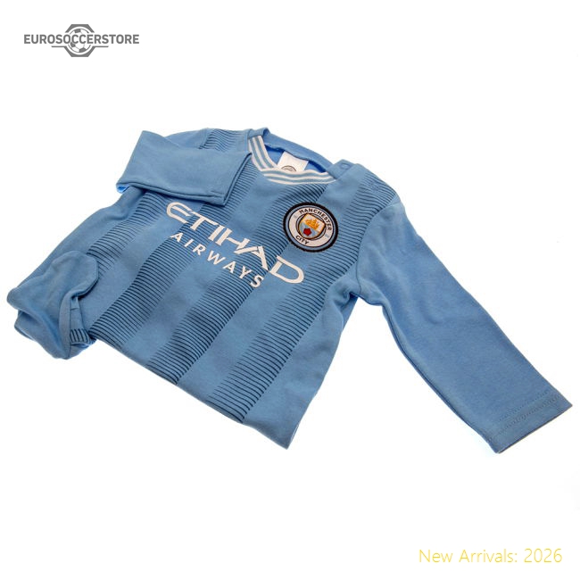 Premium Manchester City Fc Sleepsuit 6/9 Mths Es - Premium Quality