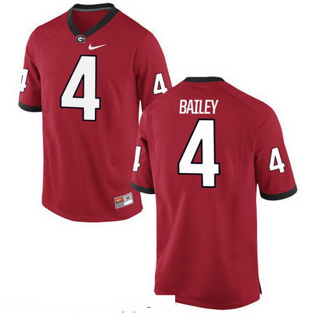 Men's UGA Bulldogs Red 2016 durabl Champ Bailey #4 game jersey Jersey