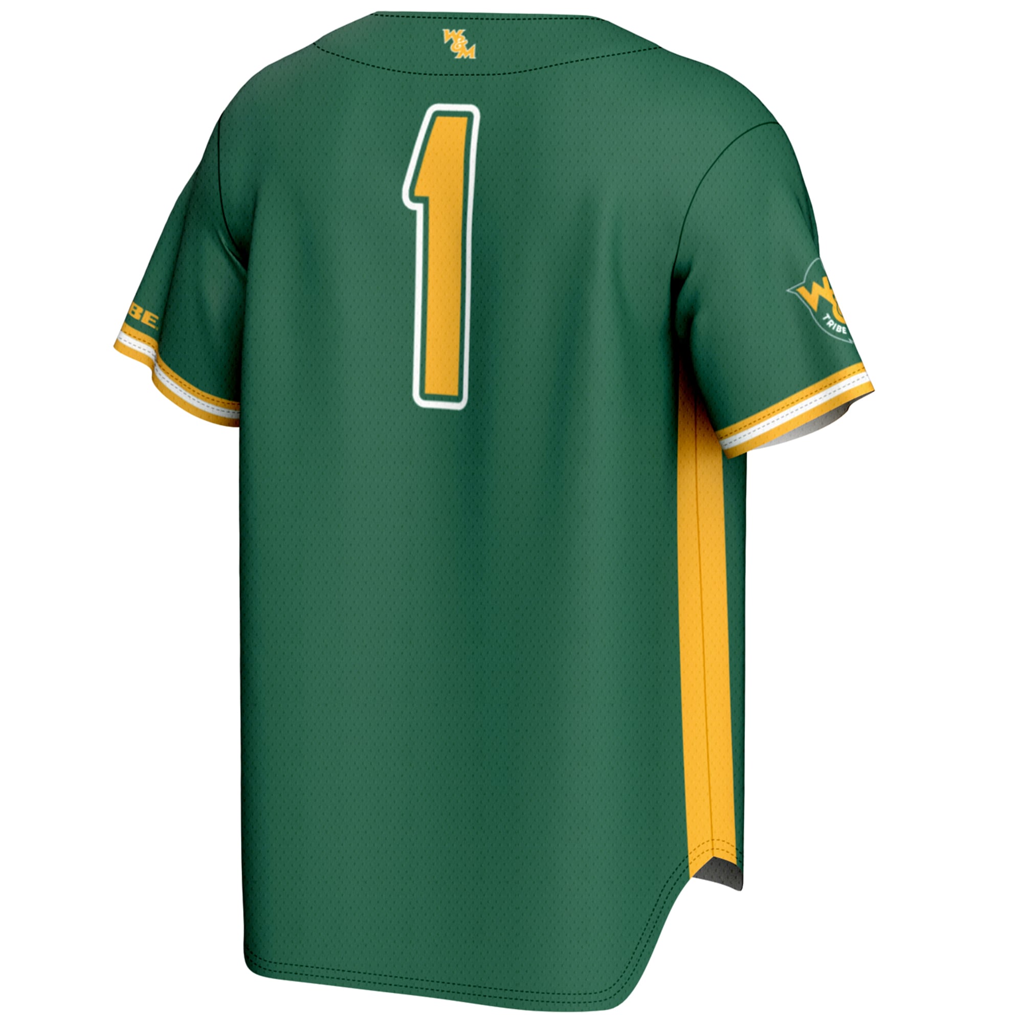 [NJP] William & Mary Tribe GameDay Greats Youth Lightweight Baseball Fashion Jersey - Green