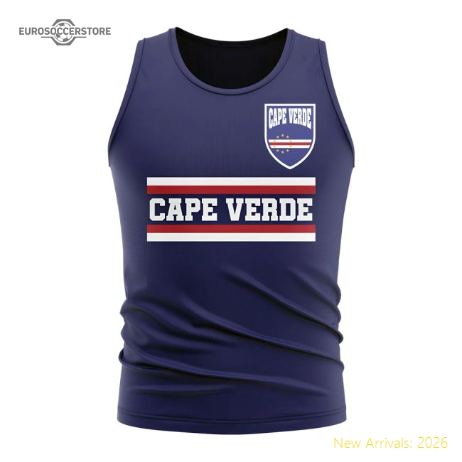 Cape Verde Core Football Country Sleeveless Tee (navy) - Fan Collection