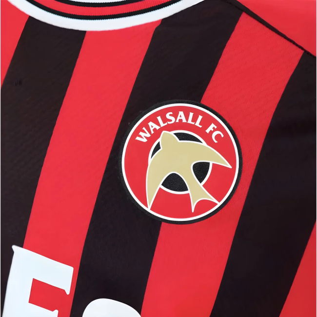 Elite Walsall 2025-2026 Walsall Home Shirt Kit Durable Material