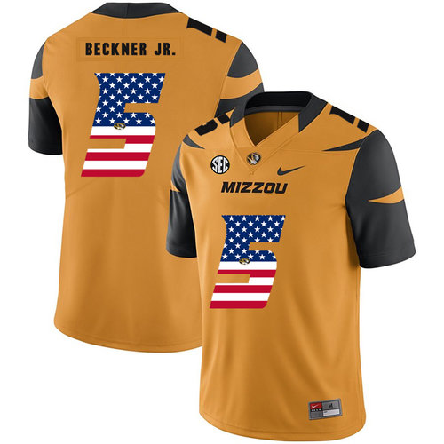 Men's None Gold 2024 high quality Terry Beckner #5 premium Jersey