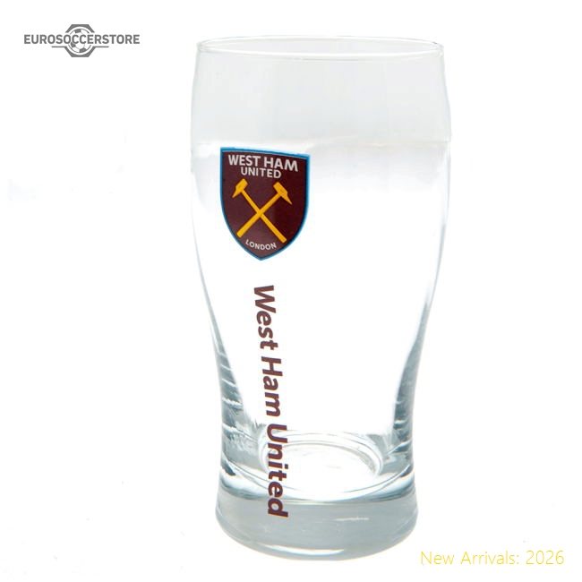 West Ham United Fc Tulip Pint Glass - Premium Quality - Official Edition