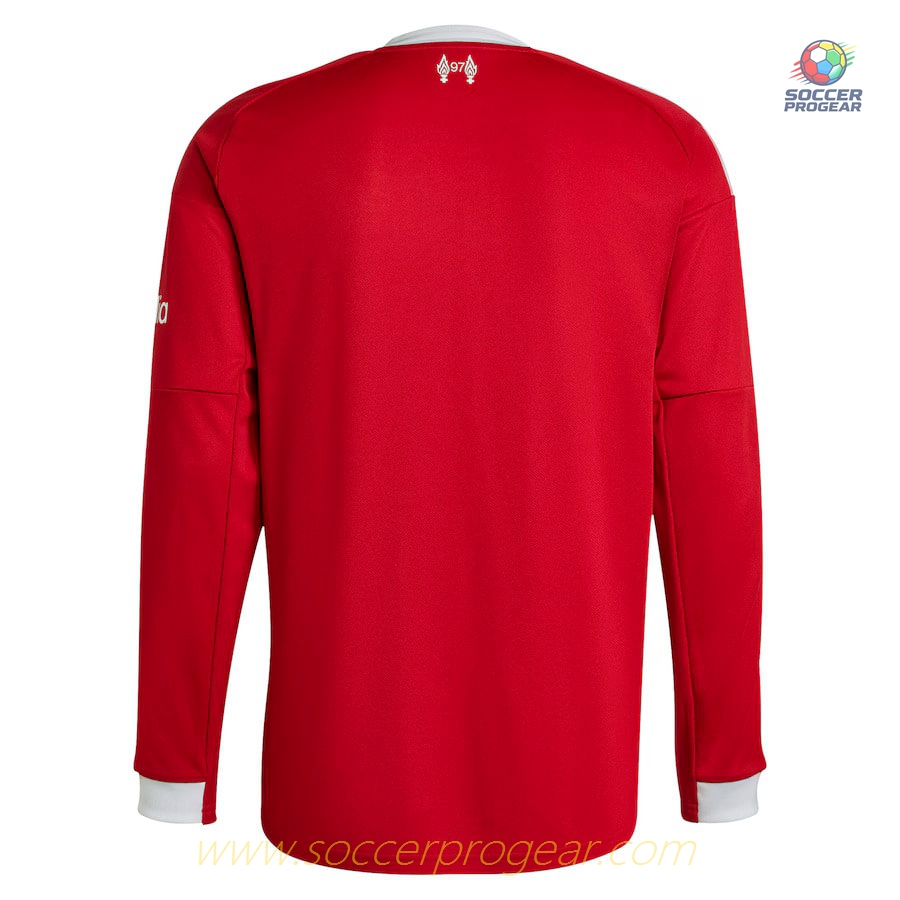 Liverpool Home Team Football Jersey 2025-26 Edition Long Sleeve Version