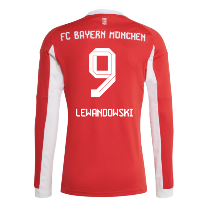 Elite 2025-2026 Bayern Munich Long Sleeve First Jersey (lewandowski 9)