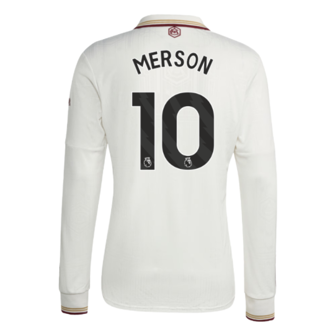 2025-2026 Arsenal Long Sleeve Third Shirt (Merson 10)