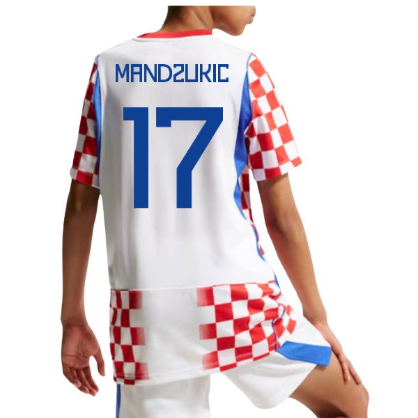 Breathable Croatia 2026-2027 Home Shirt (Kids) (Mandzukic 17)