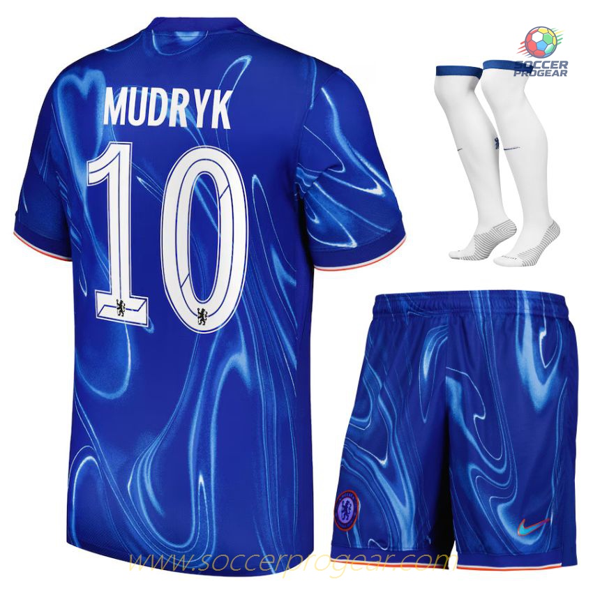 Chelsea Youth Home Soccer Kit Soccer Shirt 2024-25 Edition Mudryk