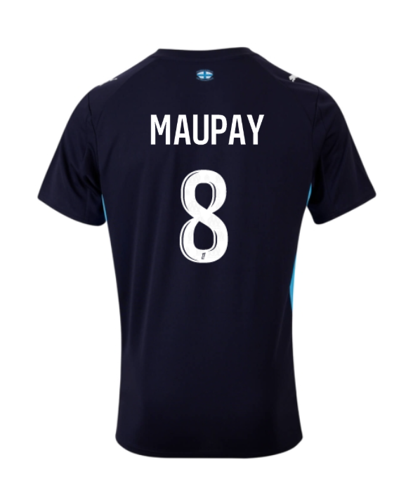 Away Jersey of Marseille Featuring MAUPAY 8 for the 25-26 Season