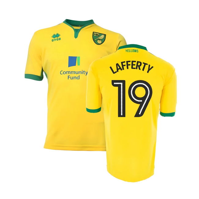 Norwich City 2016-17 Home Shirt ((Good) XXL) (Lafferty 19)
