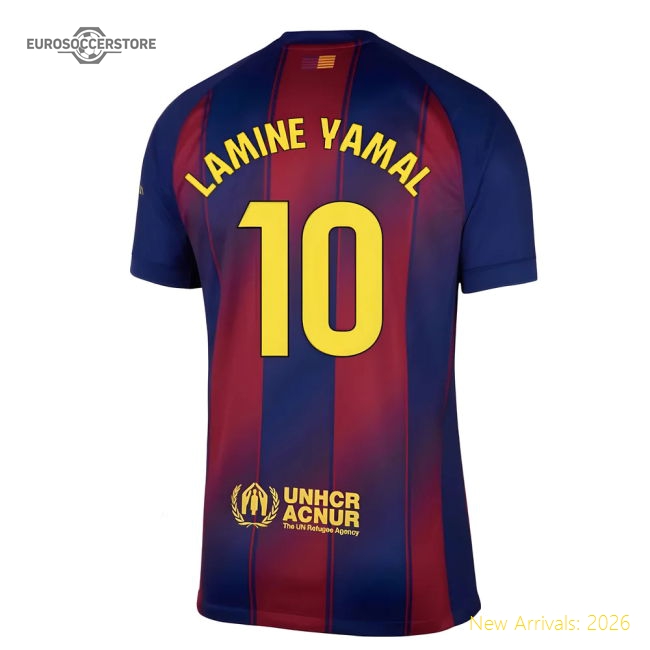 Match-ready Home Barcelona Lamine Yamal Jersey 2025-2026 Quick-dry