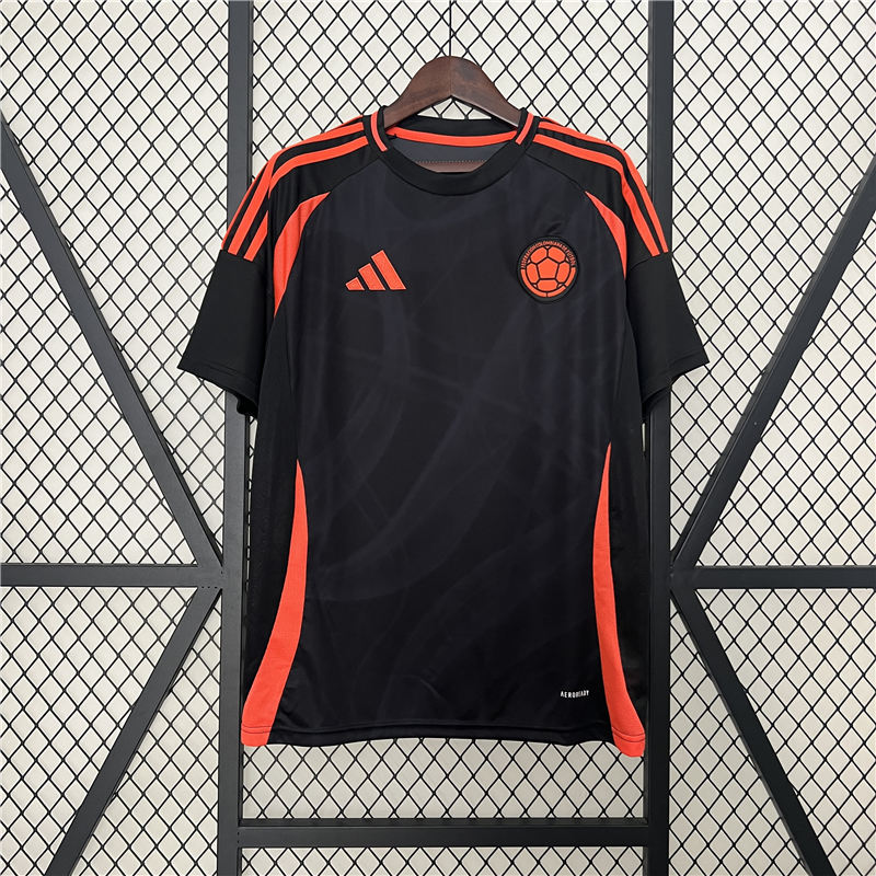 COPA AMERICA 2024 COLOMBIA AWAY BLACK SOCCER JERSEY FOOTBALL SHIRT -