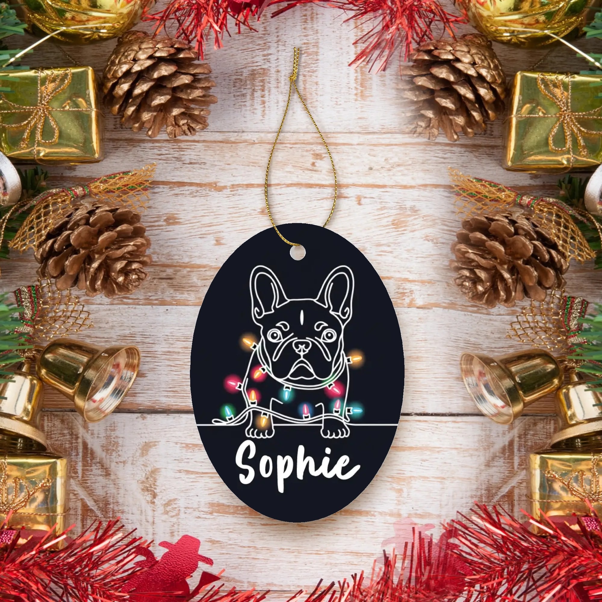 French Bulldog Lover Personalized Ornaments For Frenchie Lovers With