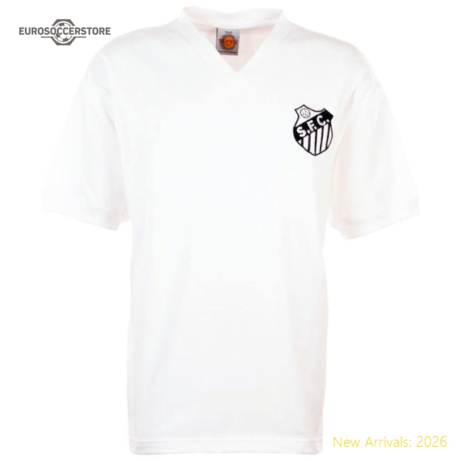 Santos 1950s - 1960s Kids Retro Football Shirt