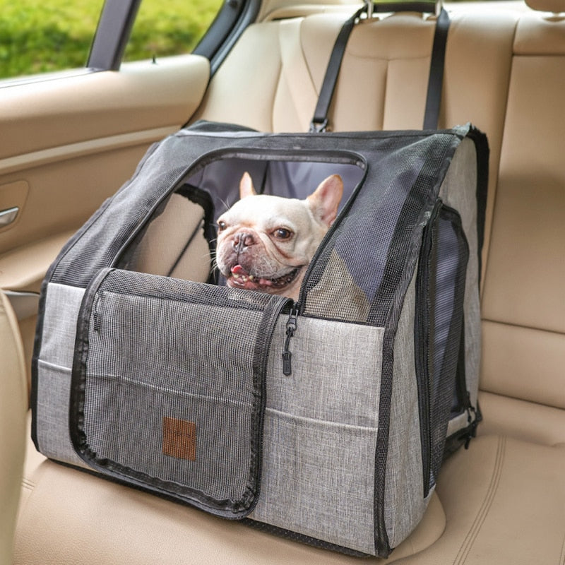 Cover Folding Hammock Travel Cage For Safe Travels For French Bulldogs