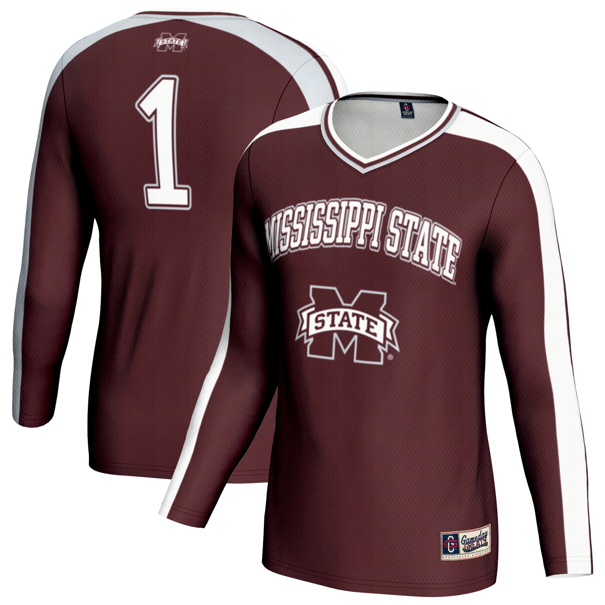 Mississippi State Bulldogs GameDay Greats Youth #1 Lightweight Volleyball Fashion Jersey - Maroon