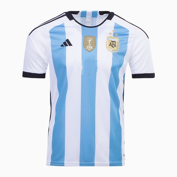 Premium Quality Argentina 3 Star World Cup 2022 Home White Soccer