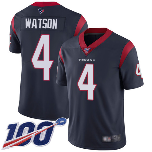 Authentic NFL Houston Texans #4 Deshaun Watson Navy Lim-v1