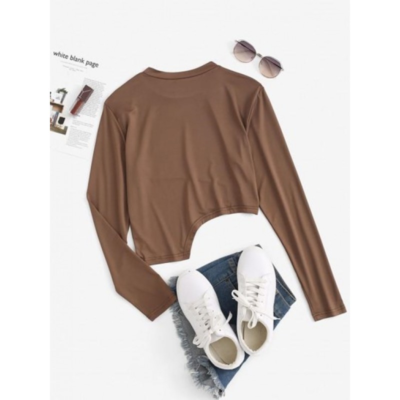 Asymmetrical Long Sleeve Jersey Tee AN7637