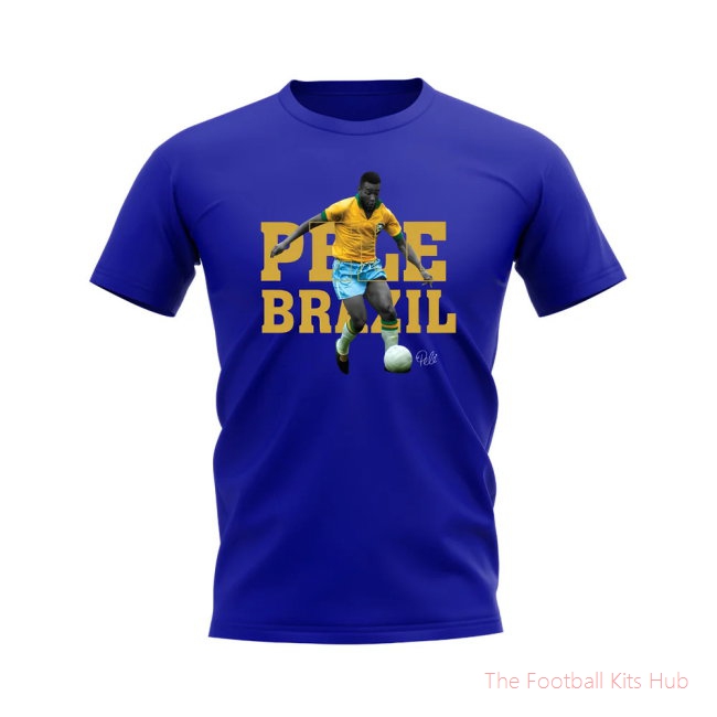 Pele Brazil Player Tee (Royal Blue)