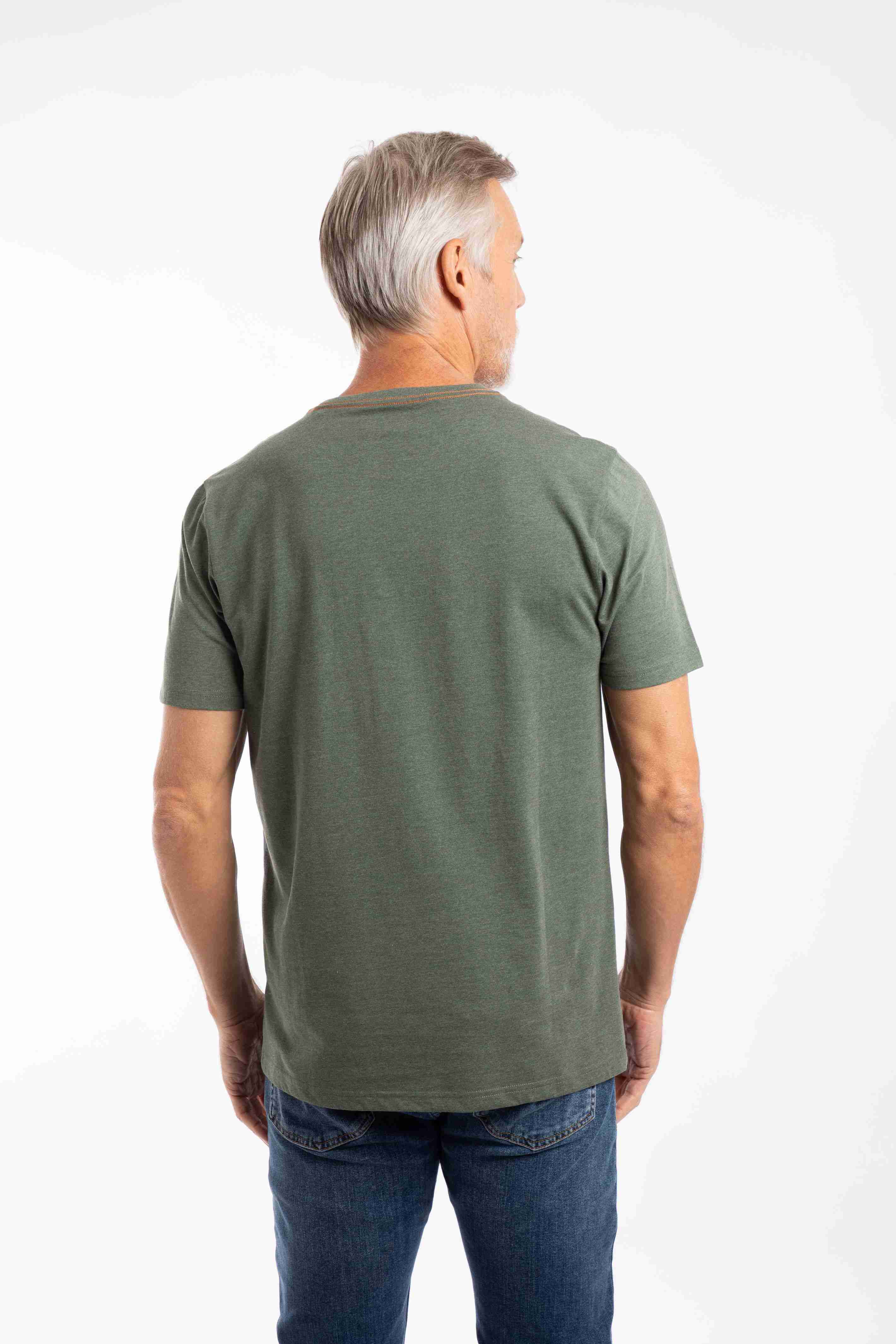 Fish Stamp Front Print Graphic T-Shirt Basil