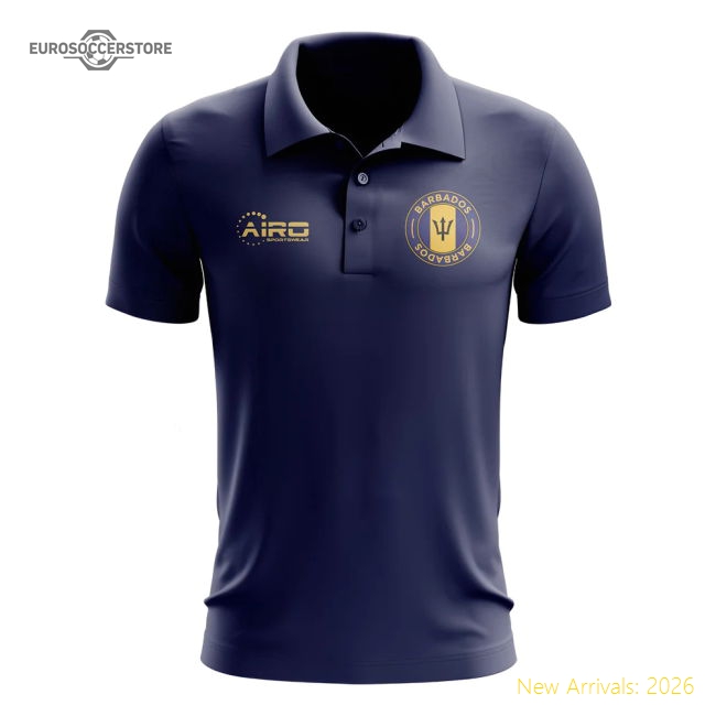 Excellent Barbados Football Polo Shirt (navy) - Great Value