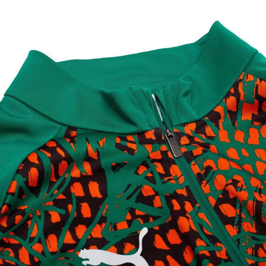 [EFKS] 2026 Ivory Coast Pre Match Zip World Cup Sport Green/Brown Training Kit 1/4
