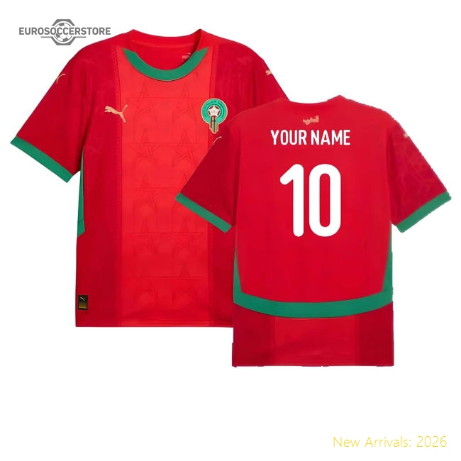 2024-2025 Morocco National Team Home Jersey (your Name)